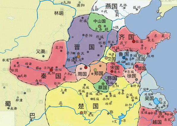 春秋战国时期的地图