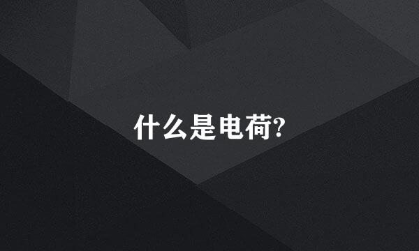 什么是电荷?