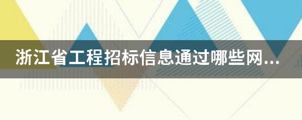 浙江省工程招标信息通过哪些网站可以查询？