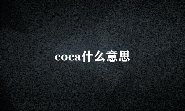 coca什么意思