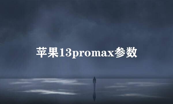 苹果13promax参数