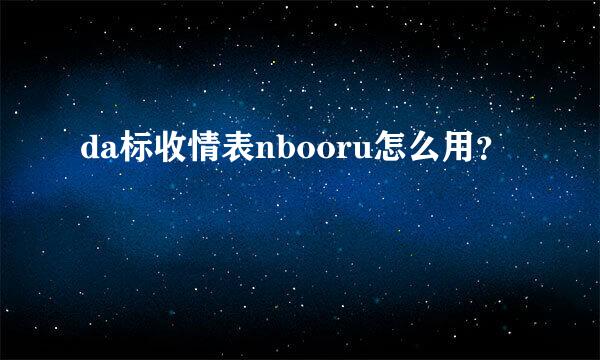 da标收情表nbooru怎么用？