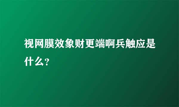 视网膜效象财更端啊兵触应是什么？