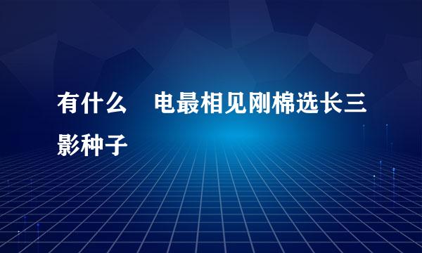 有什么 电最相见刚棉选长三影种子