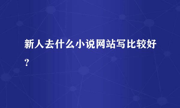 新人去什么小说网站写比较好？