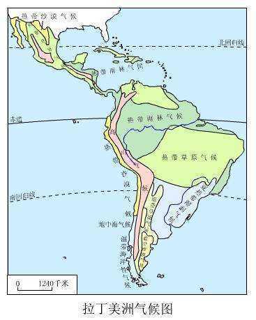 南美洲气候会笑村胞科差盟完花重类型分布图 南美洲没有什么气候