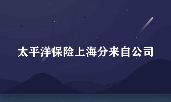 太平洋保险上海分来自公司