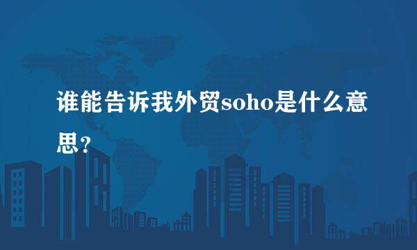 谁能告诉我外贸soho是什么意思？