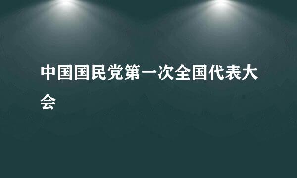 中国国民党第一次全国代表大会