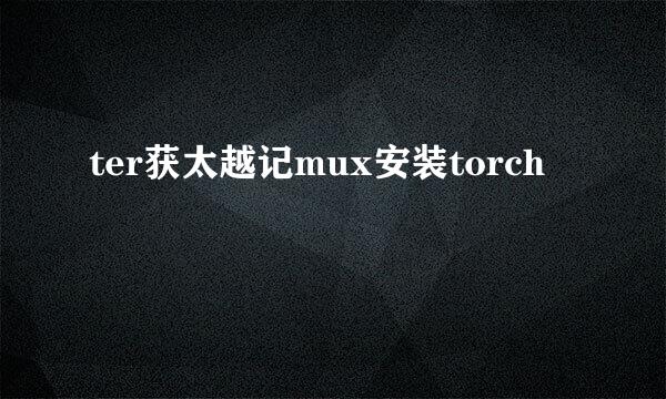 ter获太越记mux安装torch