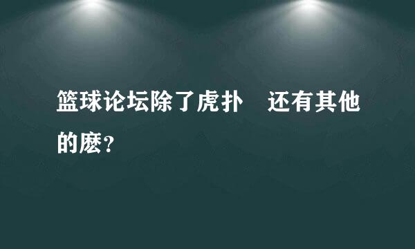 篮球论坛除了虎扑 还有其他的麽？