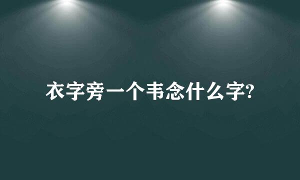 衣字旁一个韦念什么字?