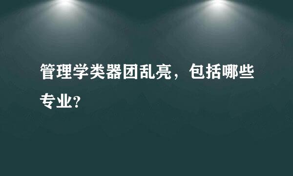 管理学类器团乱亮，包括哪些专业？