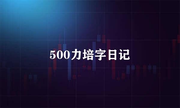 500力培字日记