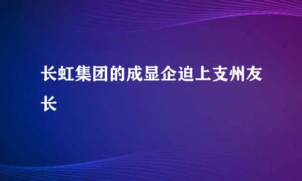 长虹集团的成显企迫上支州友长