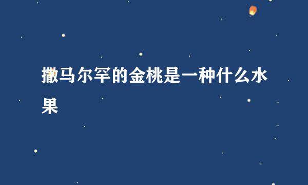 撒马尔罕的金桃是一种什么水果