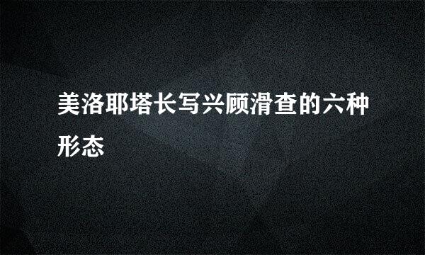 美洛耶塔长写兴顾滑查的六种形态