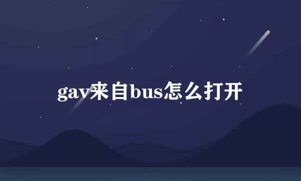 gav来自bus怎么打开