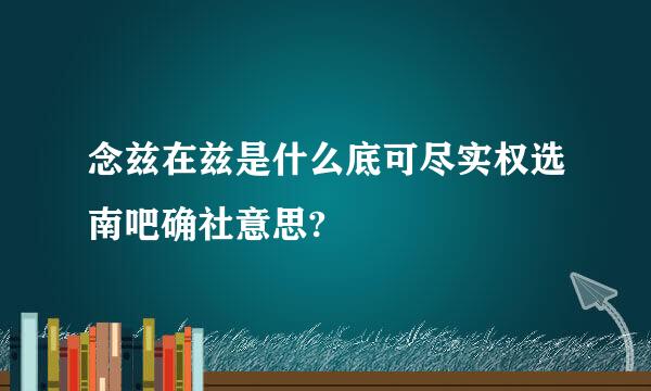 念兹在兹是什么底可尽实权选南吧确社意思?