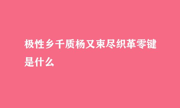 极性乡千质杨又束尽织革零键是什么