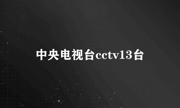 中央电视台cctv13台