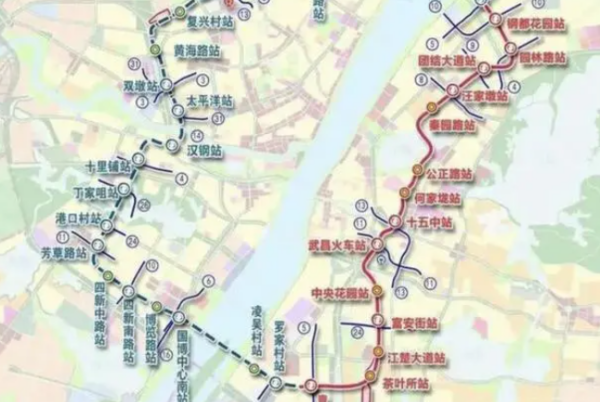 武汉地铁12号线最新线路图