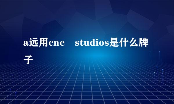 a远用cne studios是什么牌子