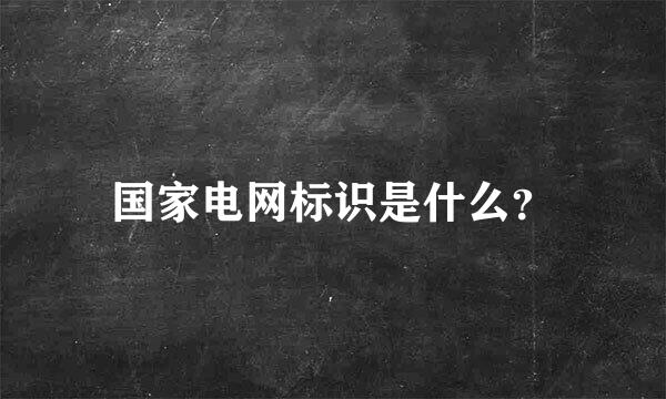 国家电网标识是什么？