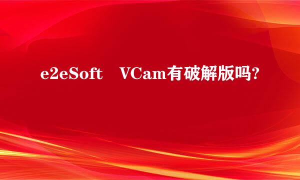 e2eSoft VCam有破解版吗?