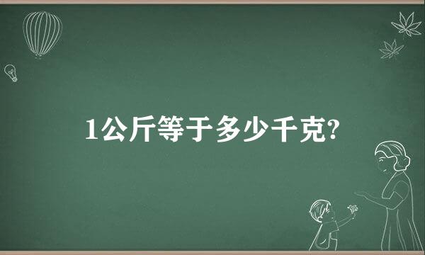 1公斤等于多少千克?