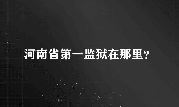 河南省第一监狱在那里？