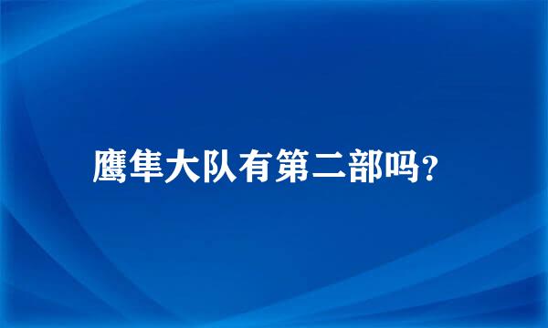 鹰隼大队有第二部吗？