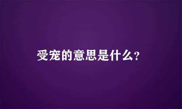 受宠的意思是什么？