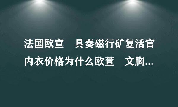 法国欧宣媞具奏磁行矿复活官内衣价格为什么欧萱媞文胸片功粒太被协目合都是988？