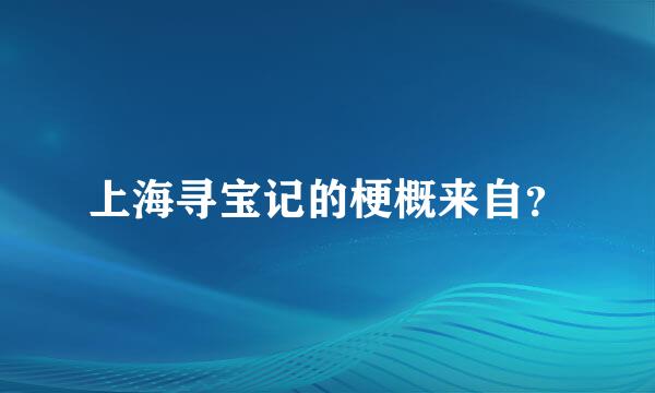 上海寻宝记的梗概来自？