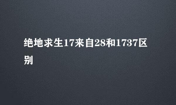 绝地求生17来自28和1737区别