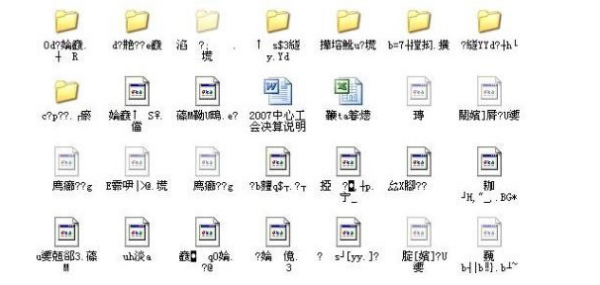 U盘打开,里面的文件全是乱码,怎么办?
