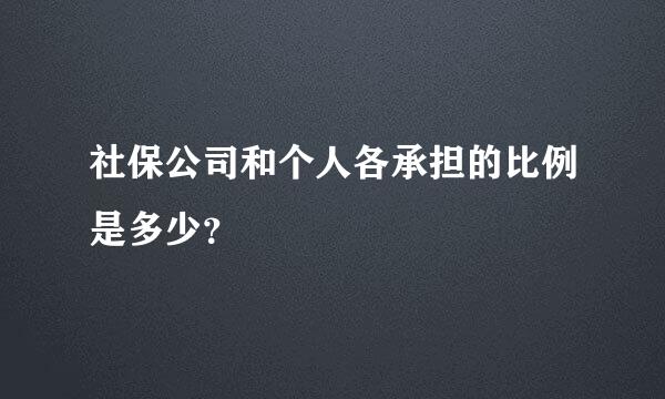 社保公司和个人各承担的比例是多少？