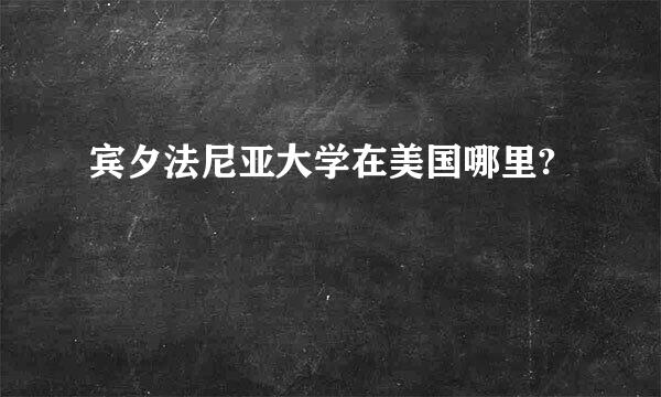 宾夕法尼亚大学在美国哪里?