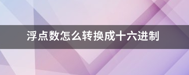 浮点数怎么转换成十六进制