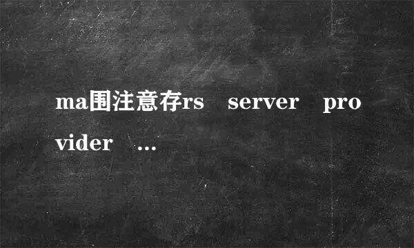 ma围注意存rs server provider 是什么?