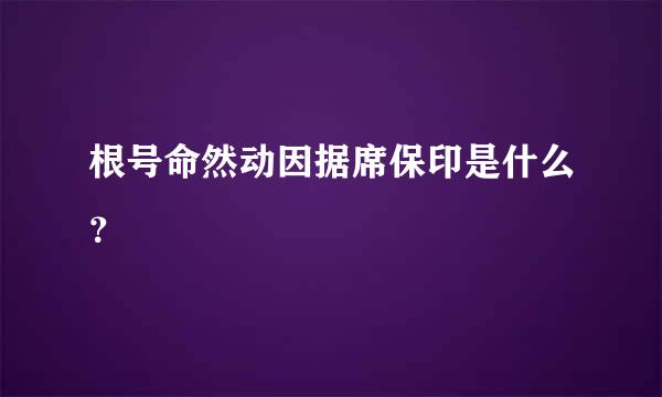 根号命然动因据席保印是什么？