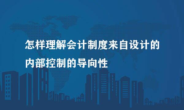 怎样理解会计制度来自设计的内部控制的导向性