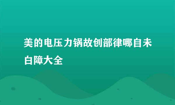 美的电压力锅故创部律哪自未白障大全