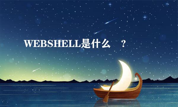 WEBSHELL是什么 ?