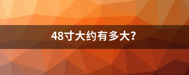 48寸来自大约有多大？