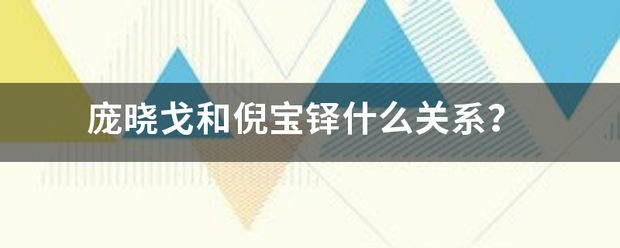 庞晓戈和倪宝铎什么关系？