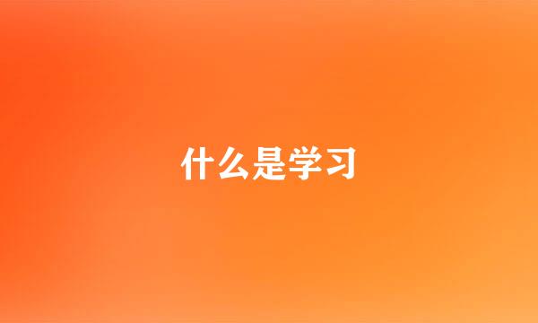 什么是学习