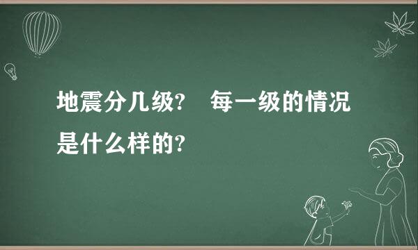 地震分几级? 每一级的情况是什么样的?