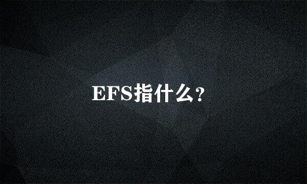 EFS指什么？